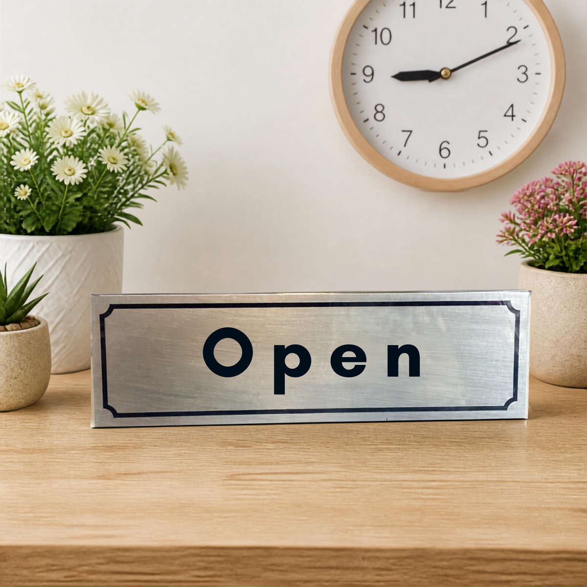Aluminium Self Adhesive Door Sign [OPEN]