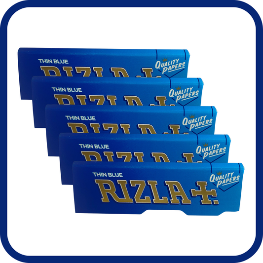 Rizla Blue Standard Rolling Papers – Pack of 5 | 50 Leaves Each