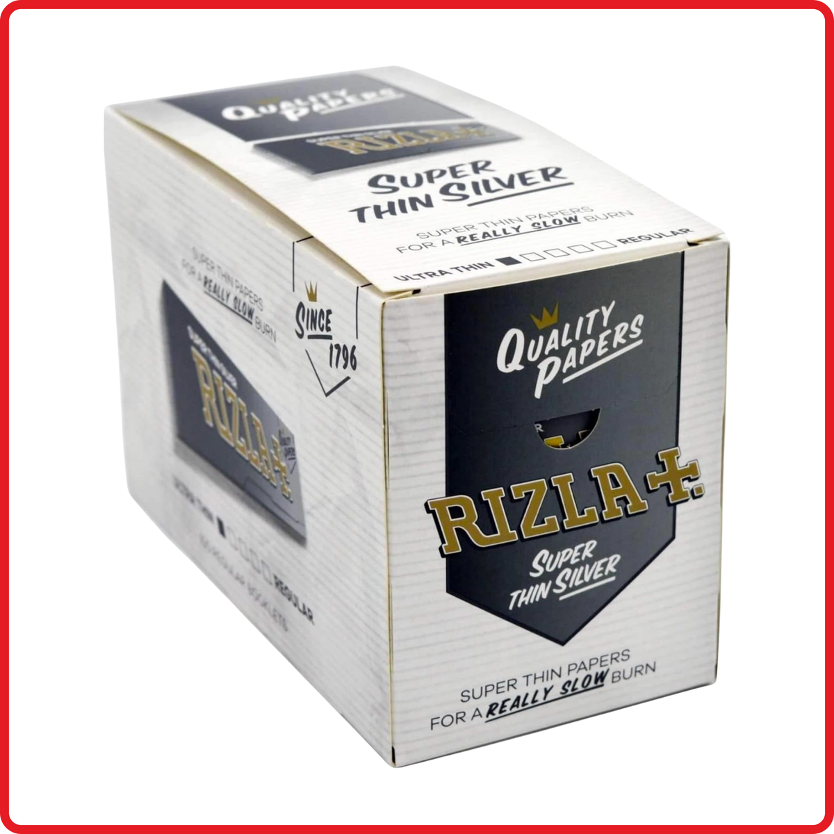 Rizla Silver Regular Rolling Papers – Full Box of 100 Booklets