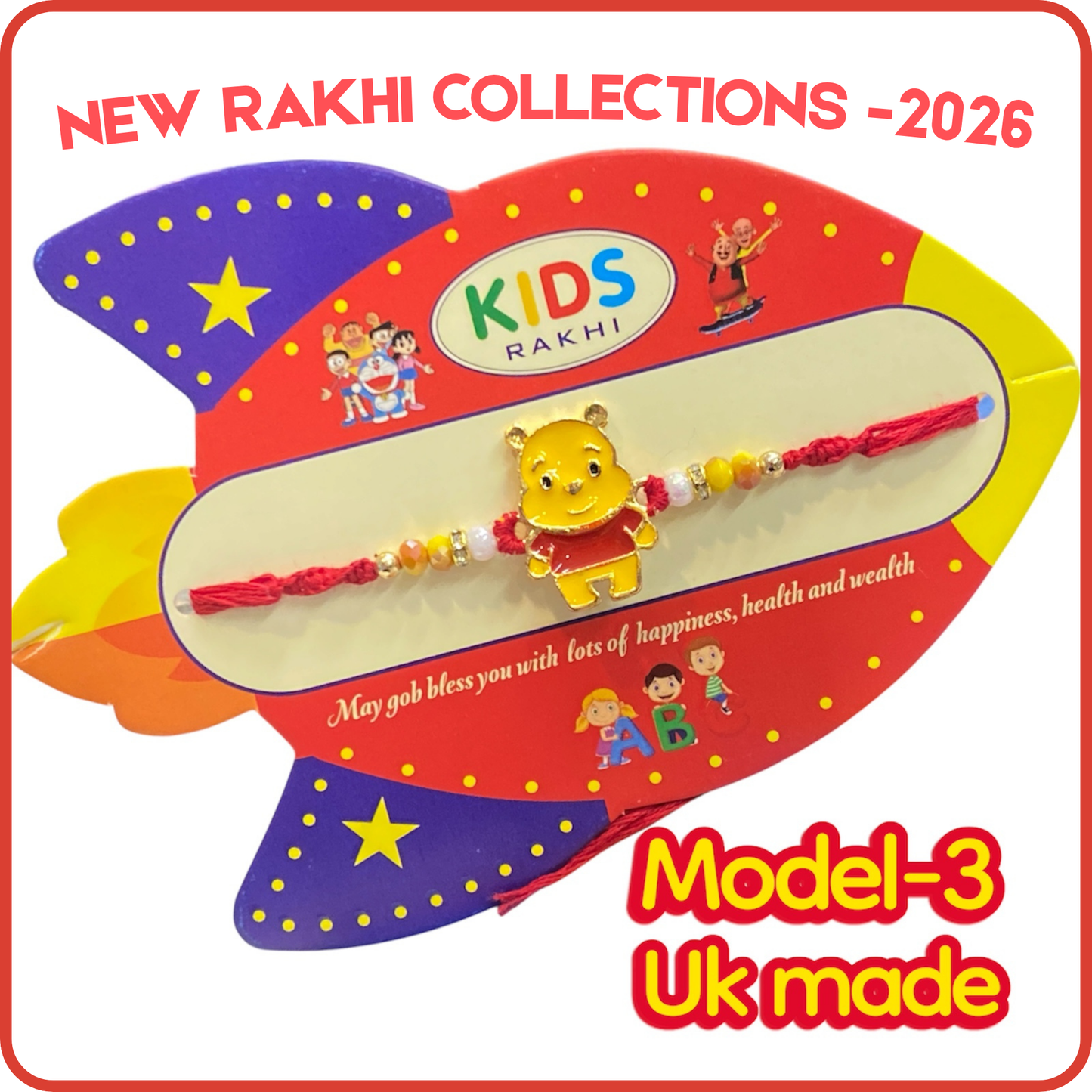 Kids Rakhi Thread Cartoon Pendant – 03