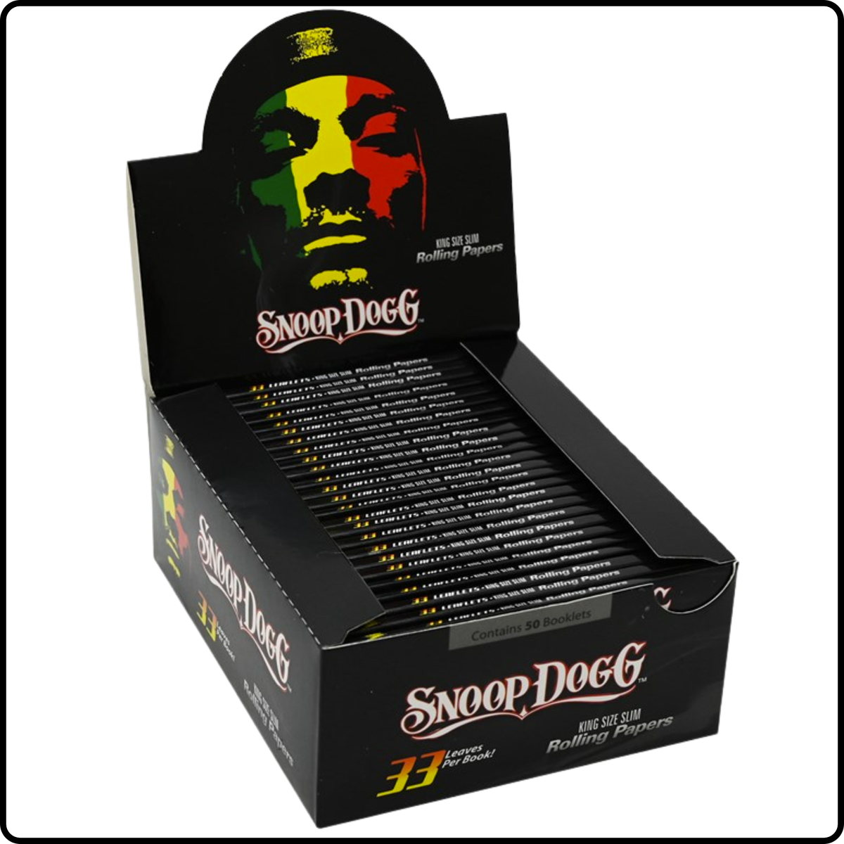 Snoop Dogg King Size Slim Rolling Papers – Full Box of 50 Booklets
