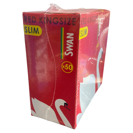 Swan Red King Size Rolling Papers – Full Box of 50 Booklets | Premium Slow Burn