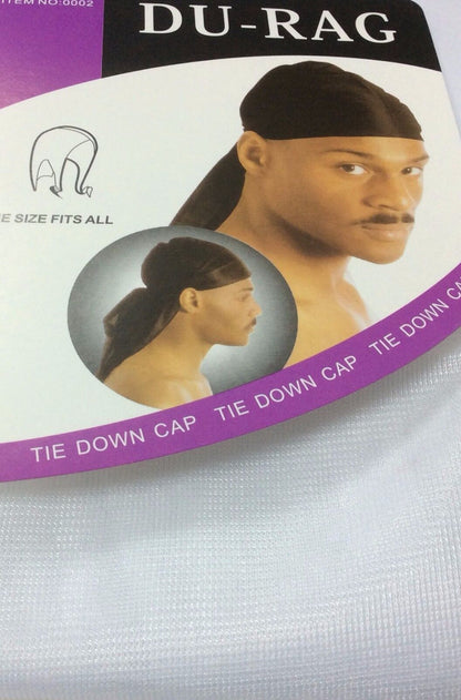 Mens Durag Du-rag Bandana sports Du-Rag scarf head wrap tie down band biker cap